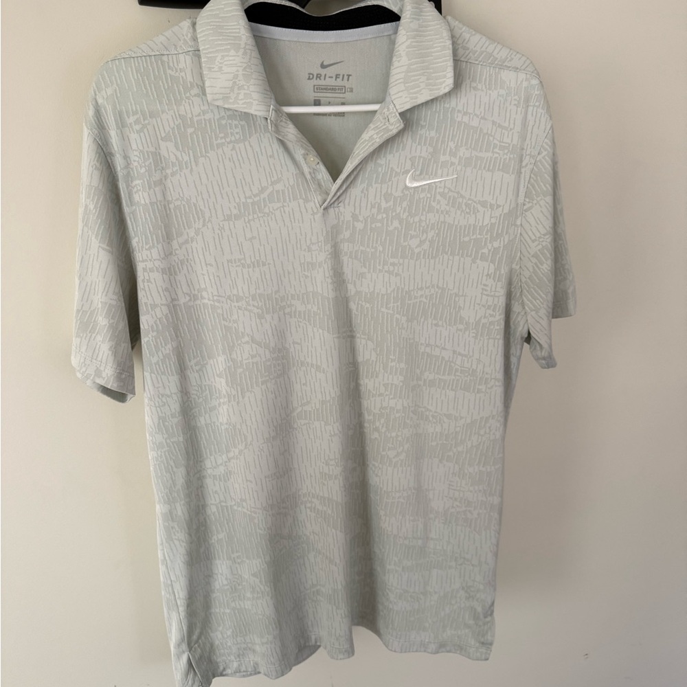 Nike Men's Light Gray Polo Shirt